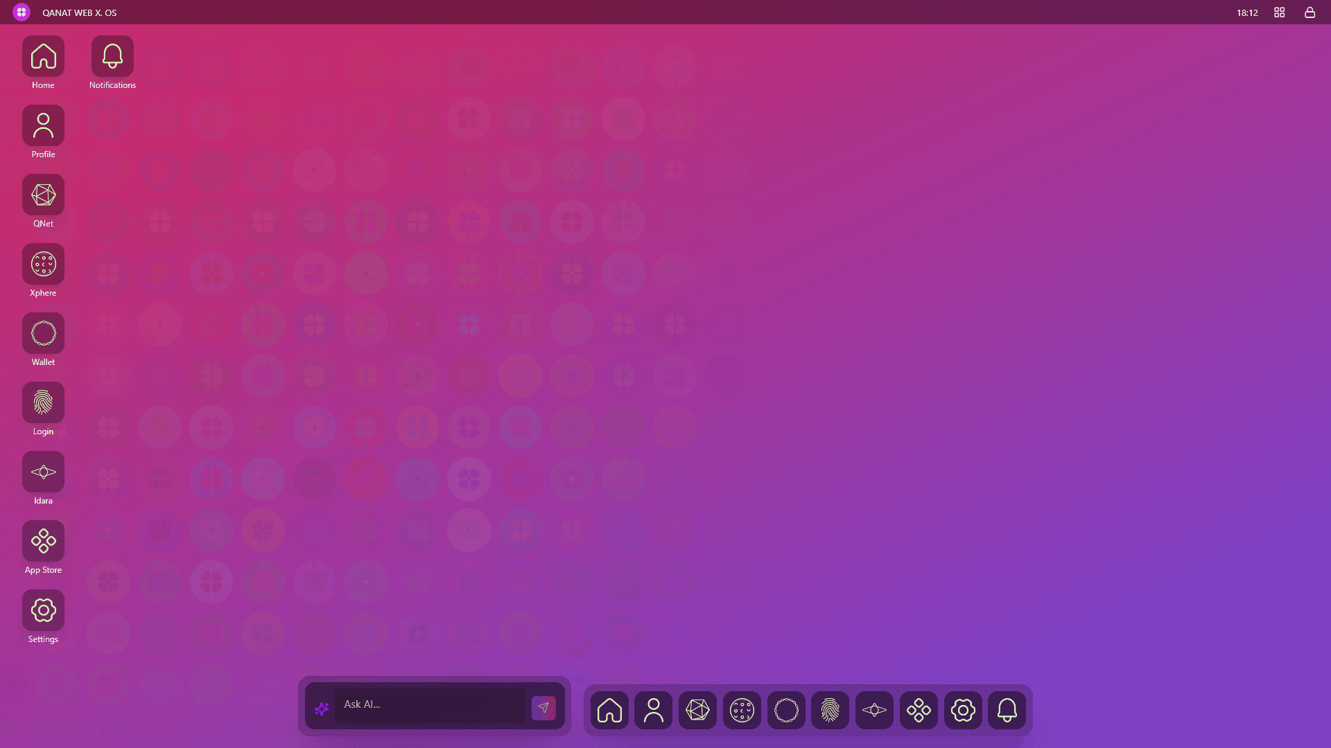 WEB X. OS Desktop Interface